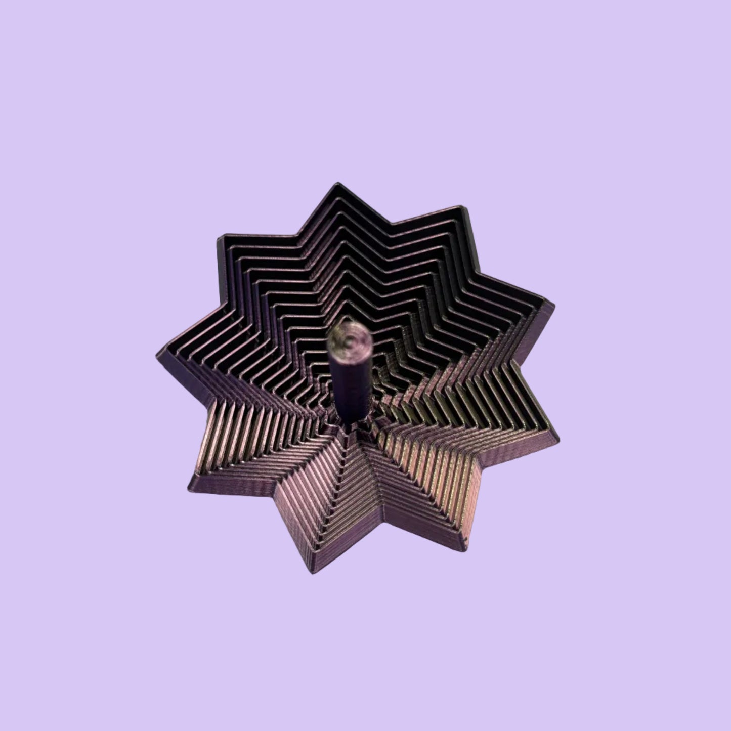 Living Aid - Sensory Star Super Fidget 100mm - Purple Black - Top View