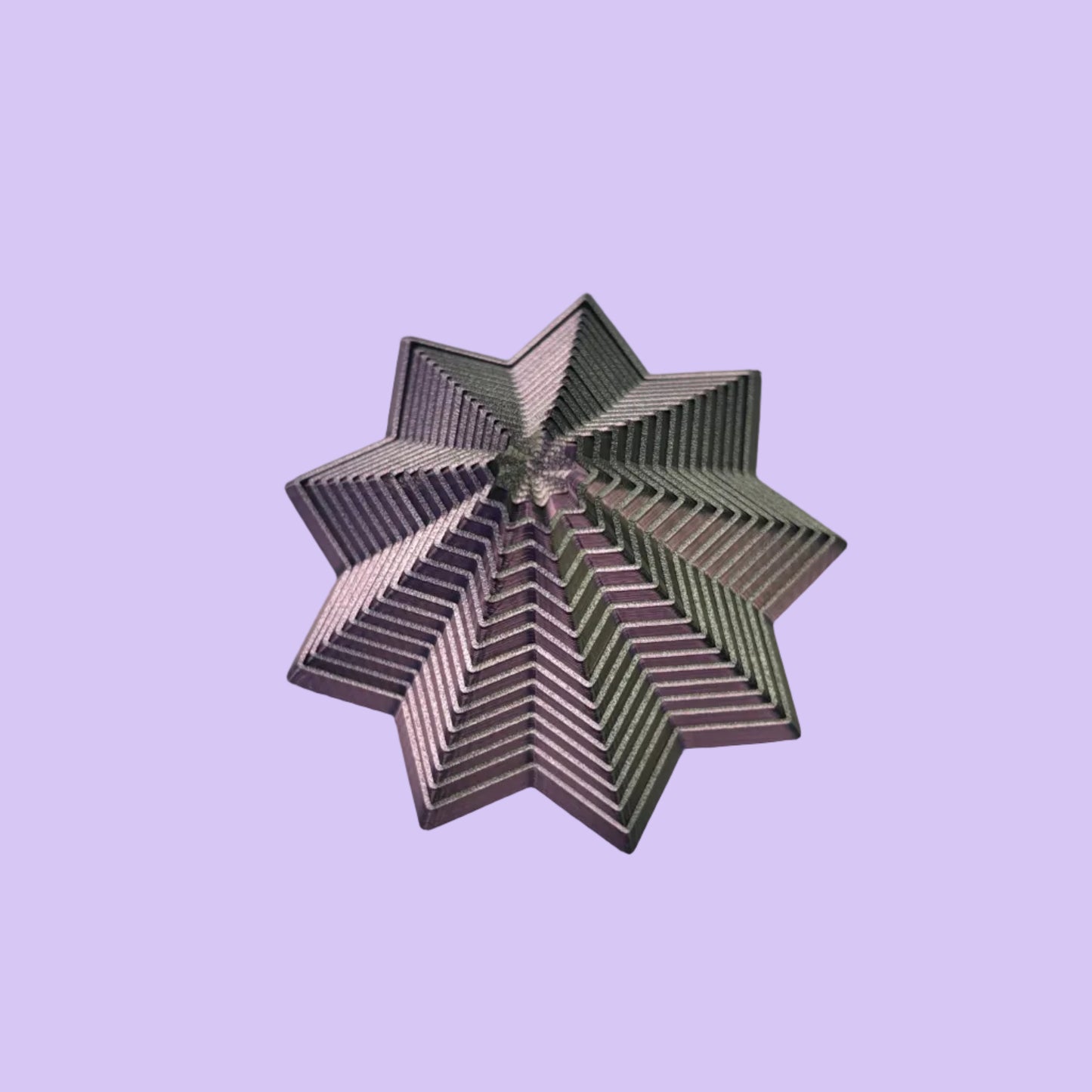 Living Aid - Sensory Star Super Fidget 100mm - Purple Black - Top View Handle Down