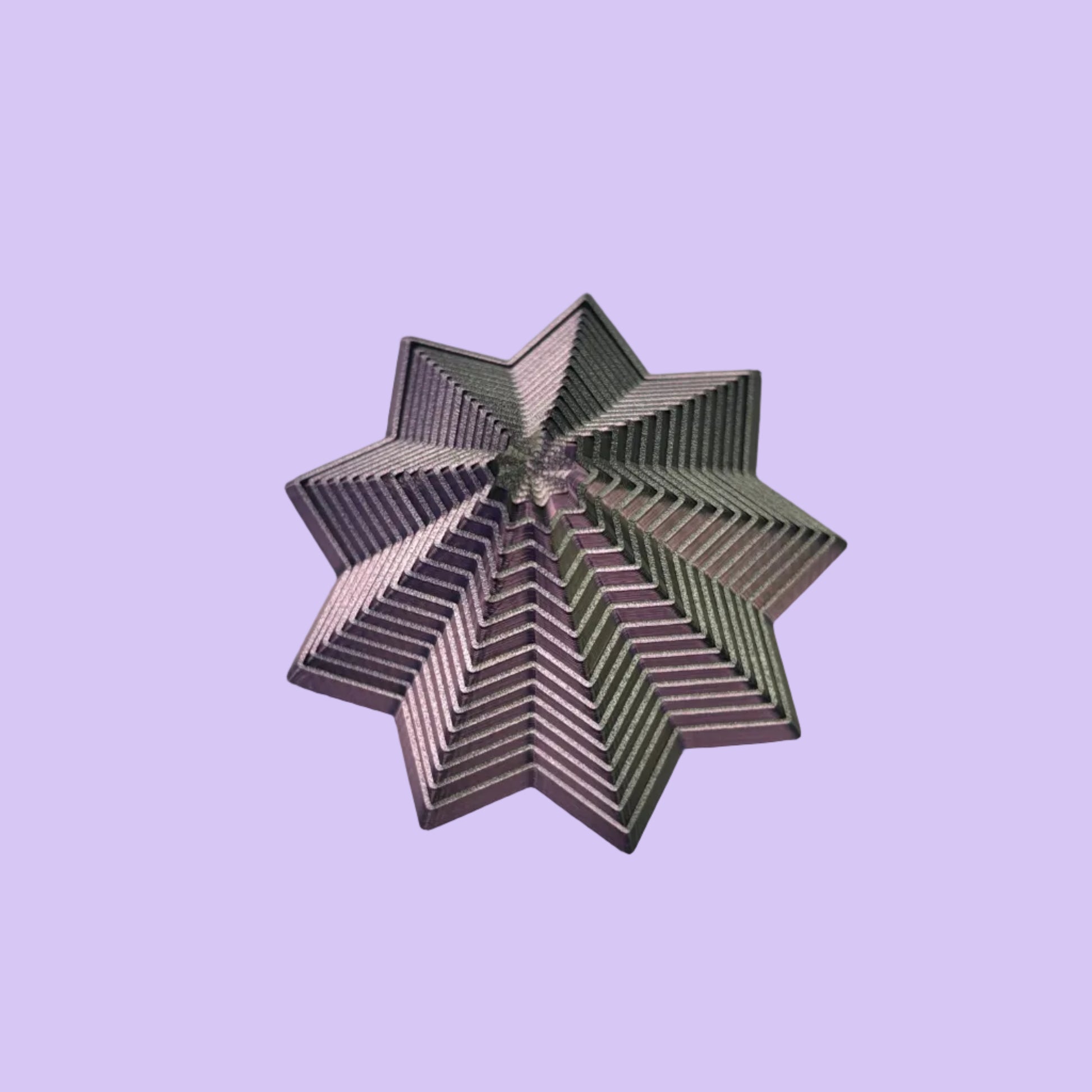 Living Aid - Sensory Star Super Fidget 100mm - Purple Black - Top View Handle Down