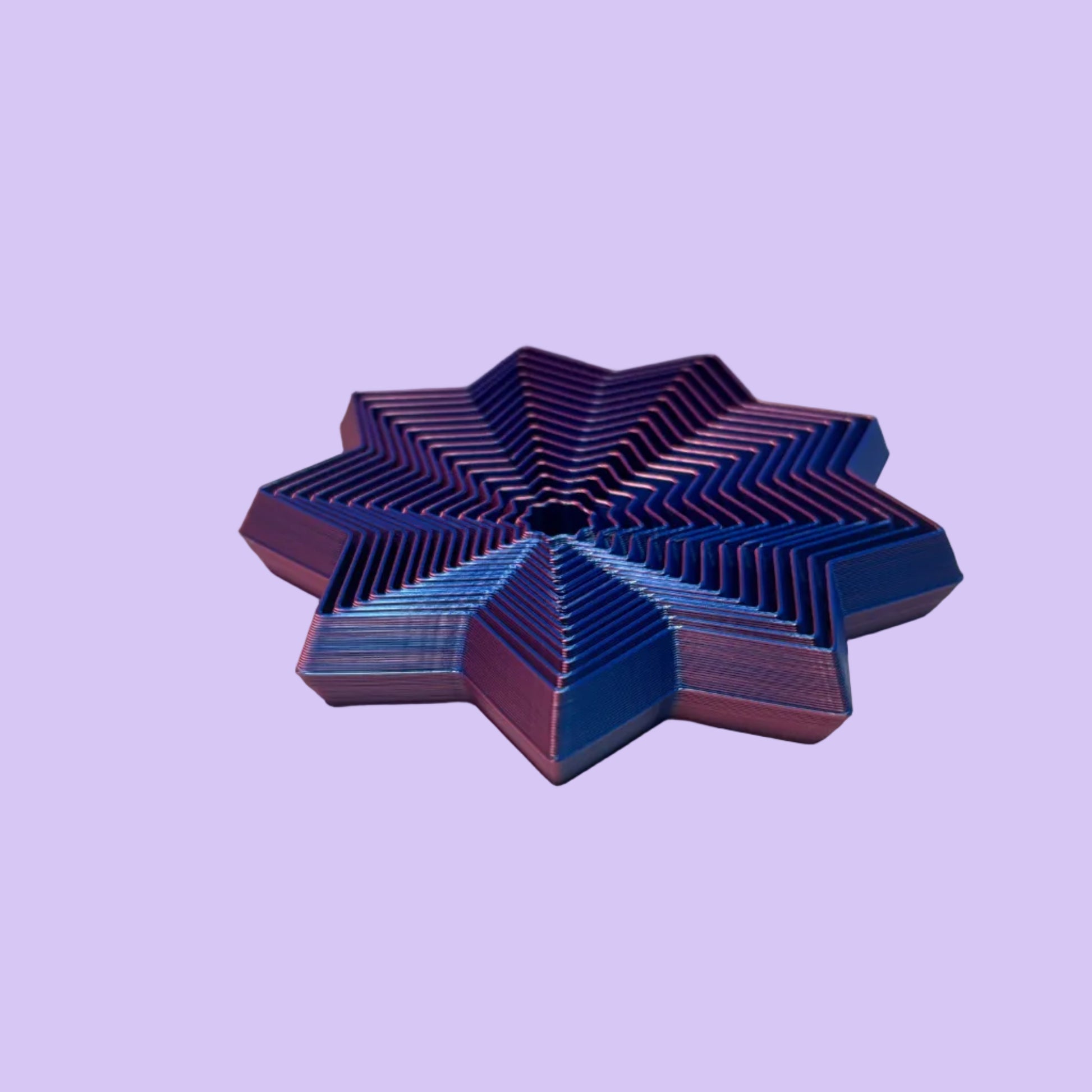 Living Aid - Sensory Star Super Fidget Flat 100mm - Red Blue - Side View