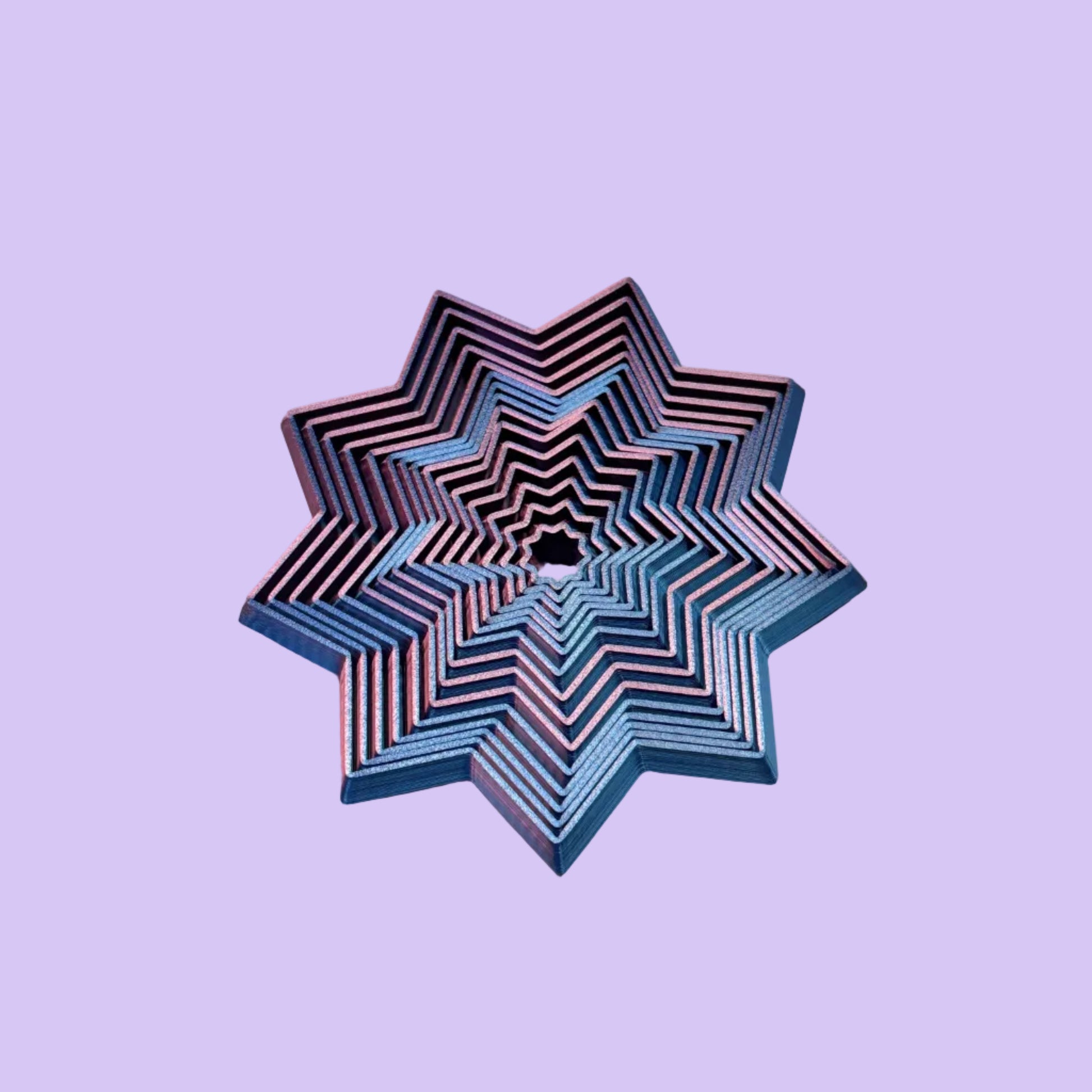 Living Aid - Sensory Star Super Fidget Flat 100mm - Red Blue - Top View