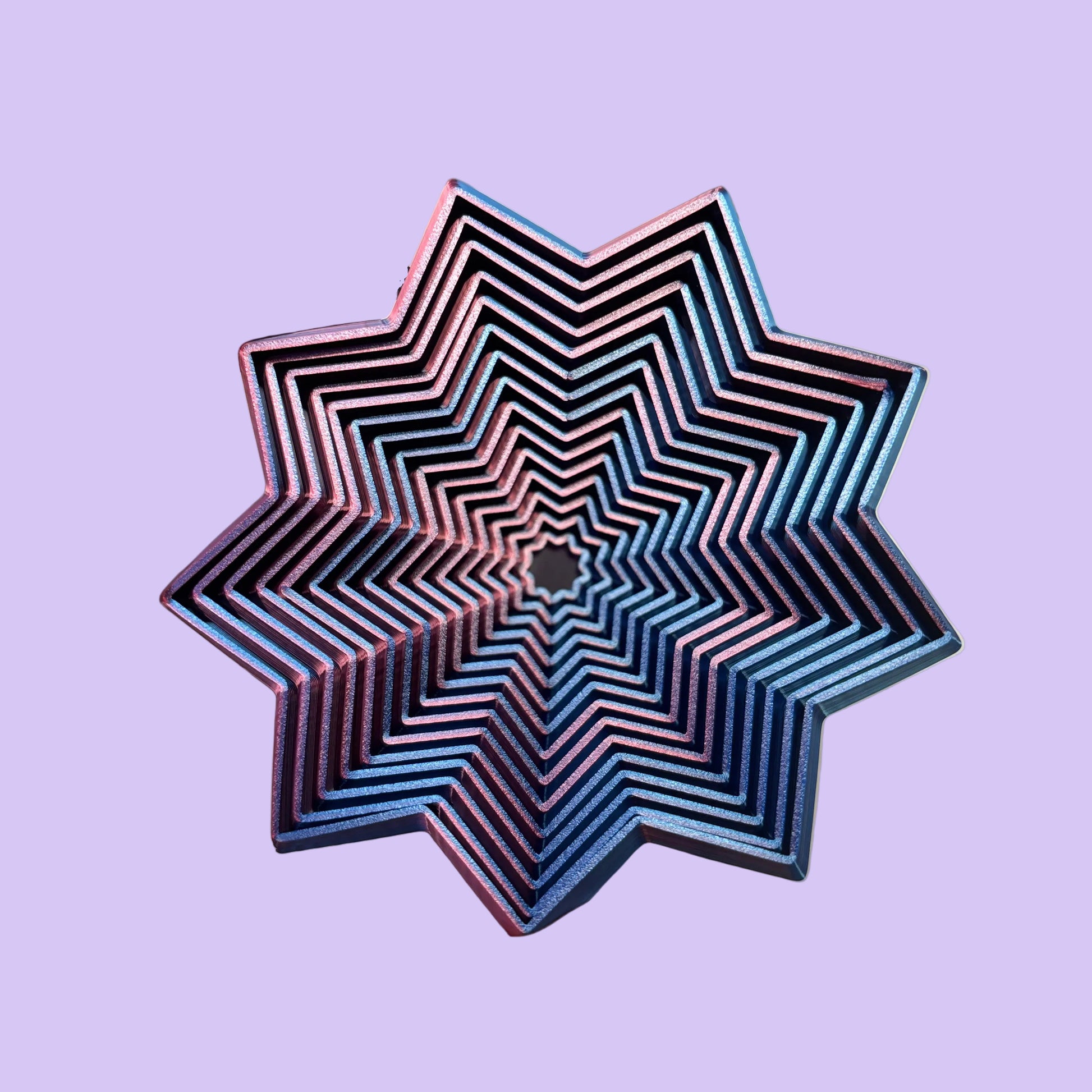 Living Aid - Sensory Star Super Fidget Flat 100mm - Red Blue - Top View Extended