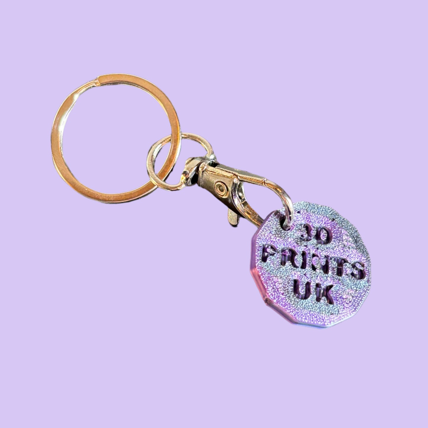 Logo Trolley Coin Bottom View Keyring