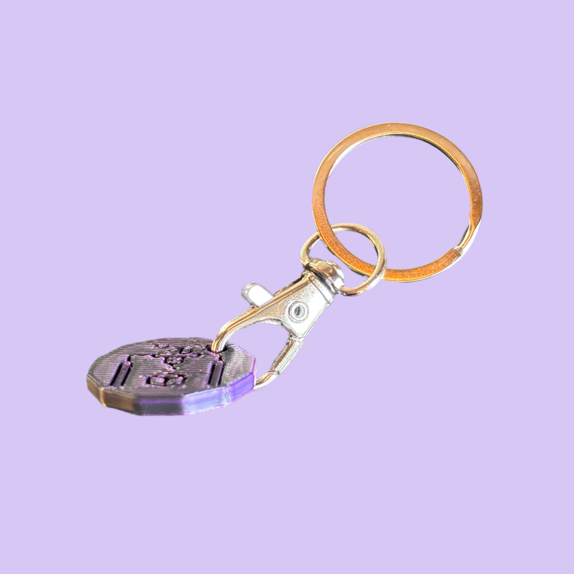 Logo Trolley Coin Side View Keyring