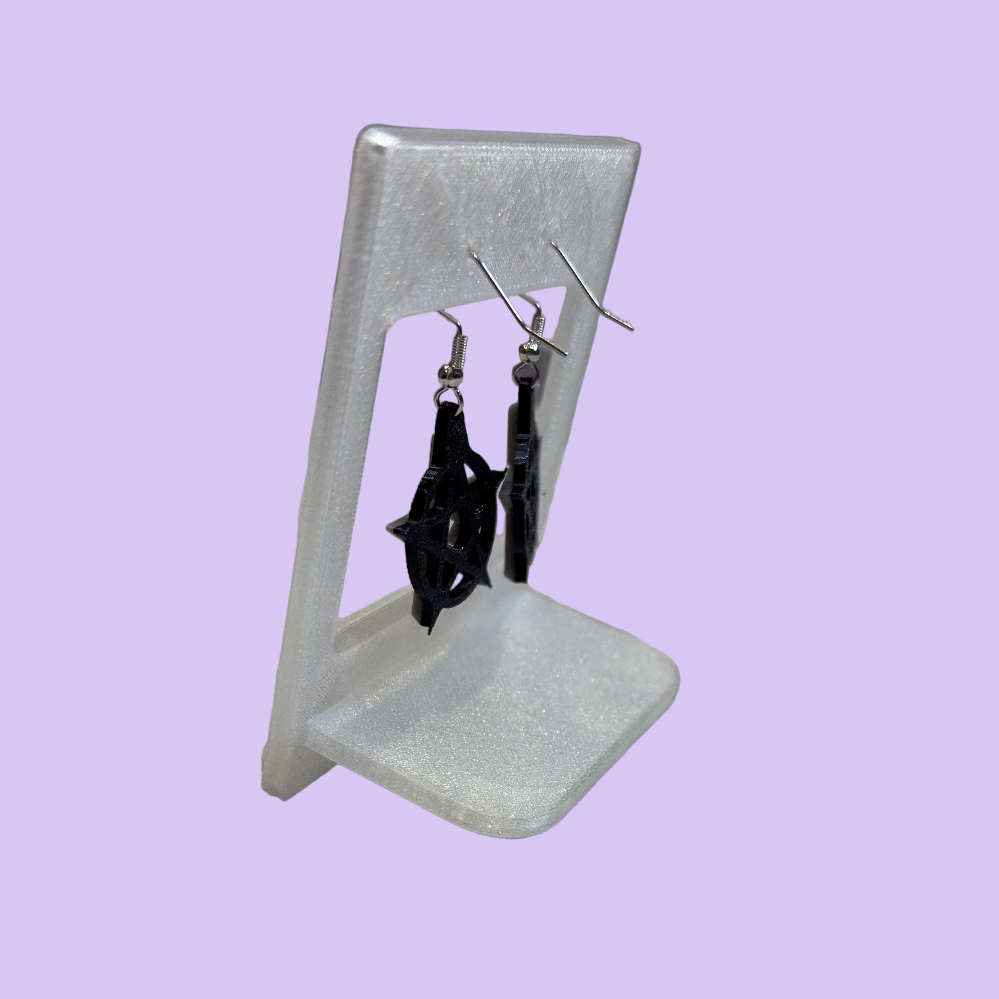 Pentacle Hook Earrings - Left View