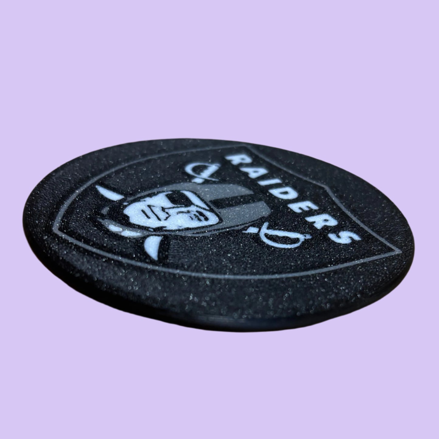 Raiders Shield Coaster - Side View