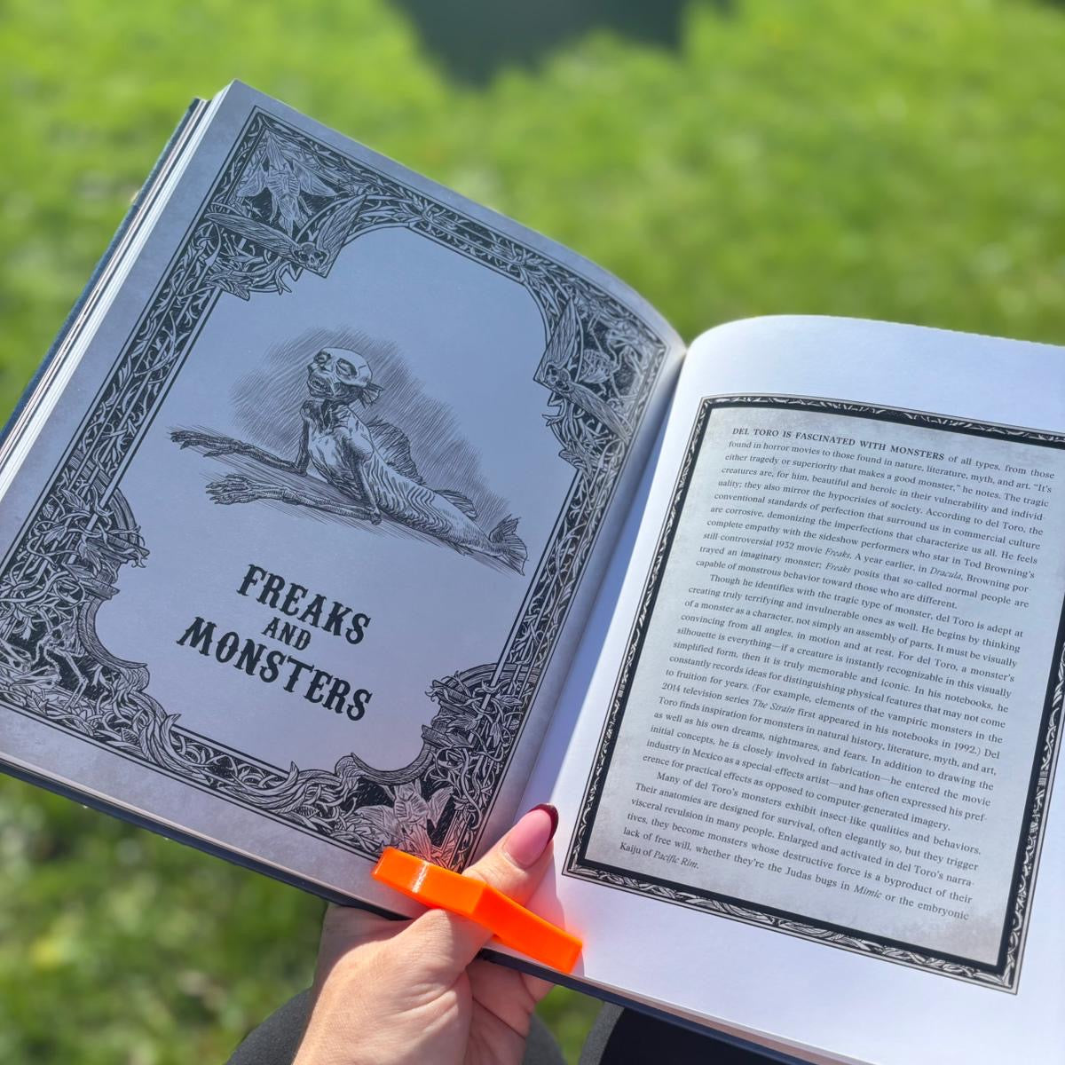 Simple Book Page Thumb Holder - SUNLU Orange PETG - Book View