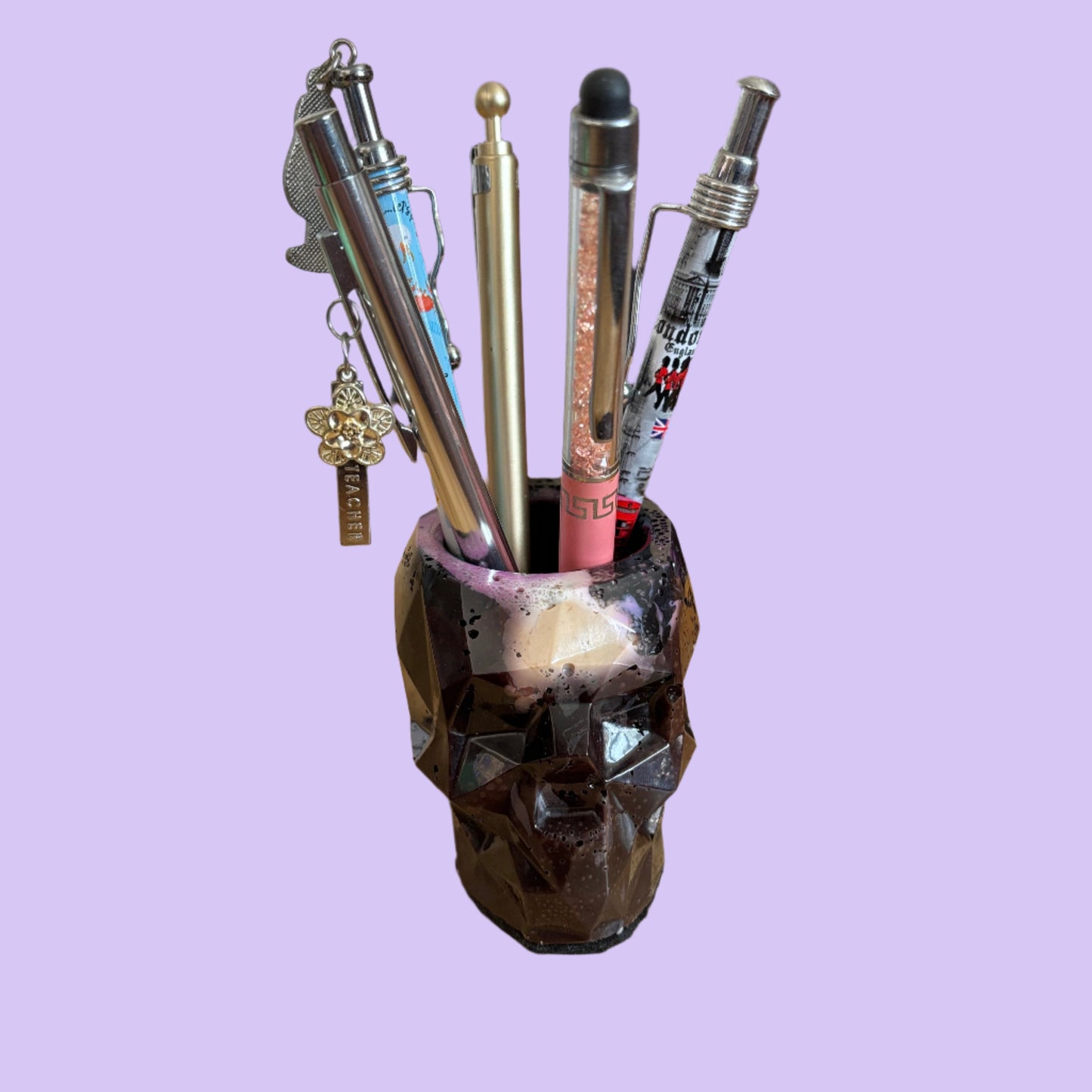 Skull Pen Holder - Pen View - #2
