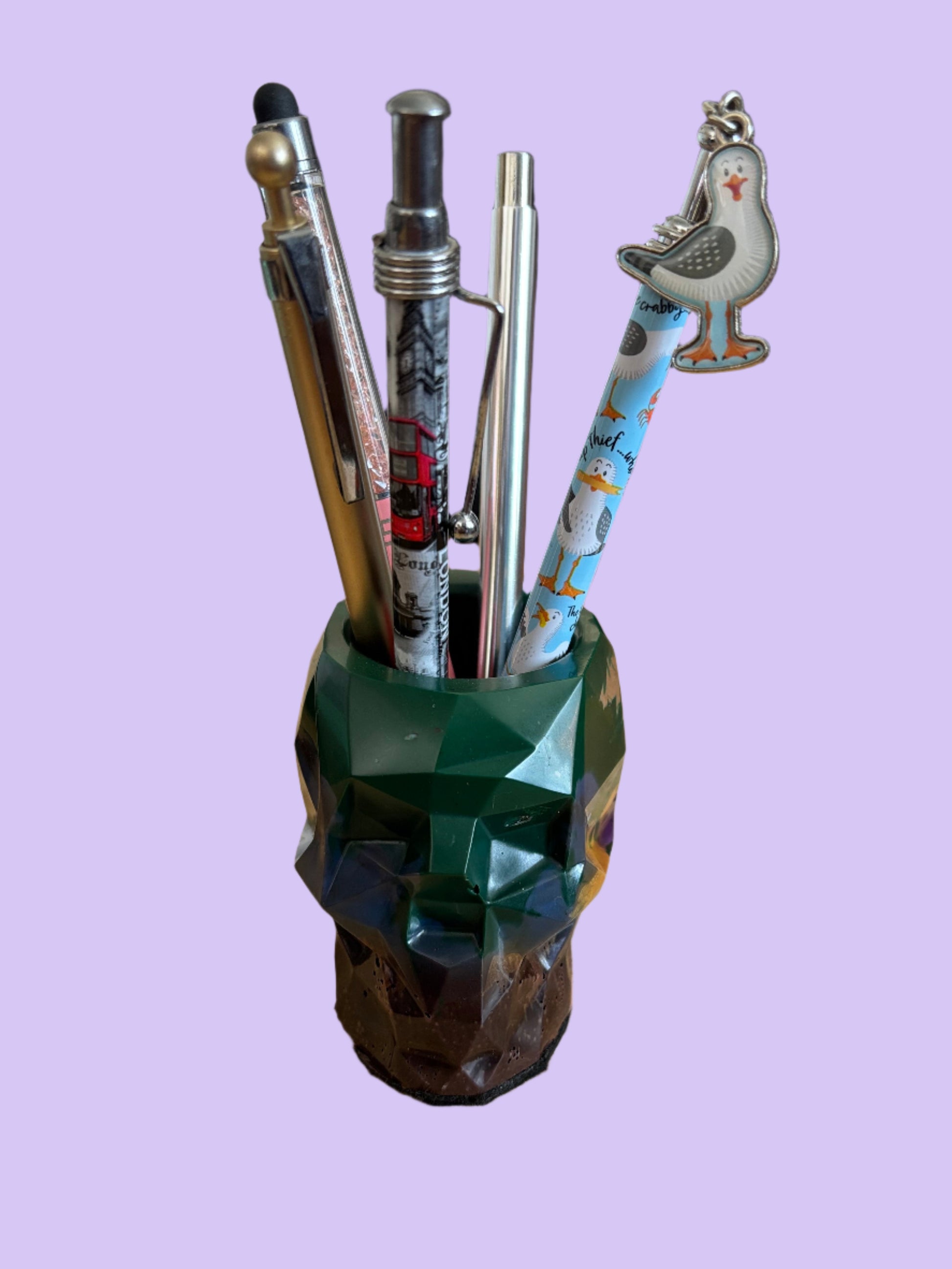 Skull Pen Holder - Pen View - #3
