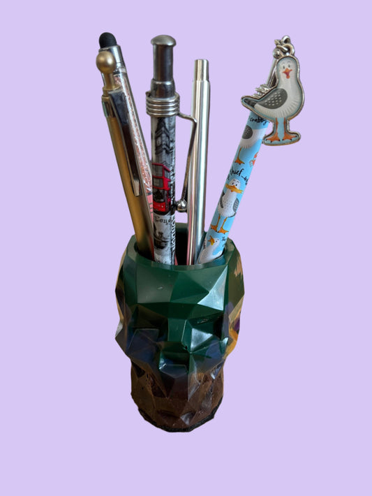 Skull Pen Holder - Pen View - #3