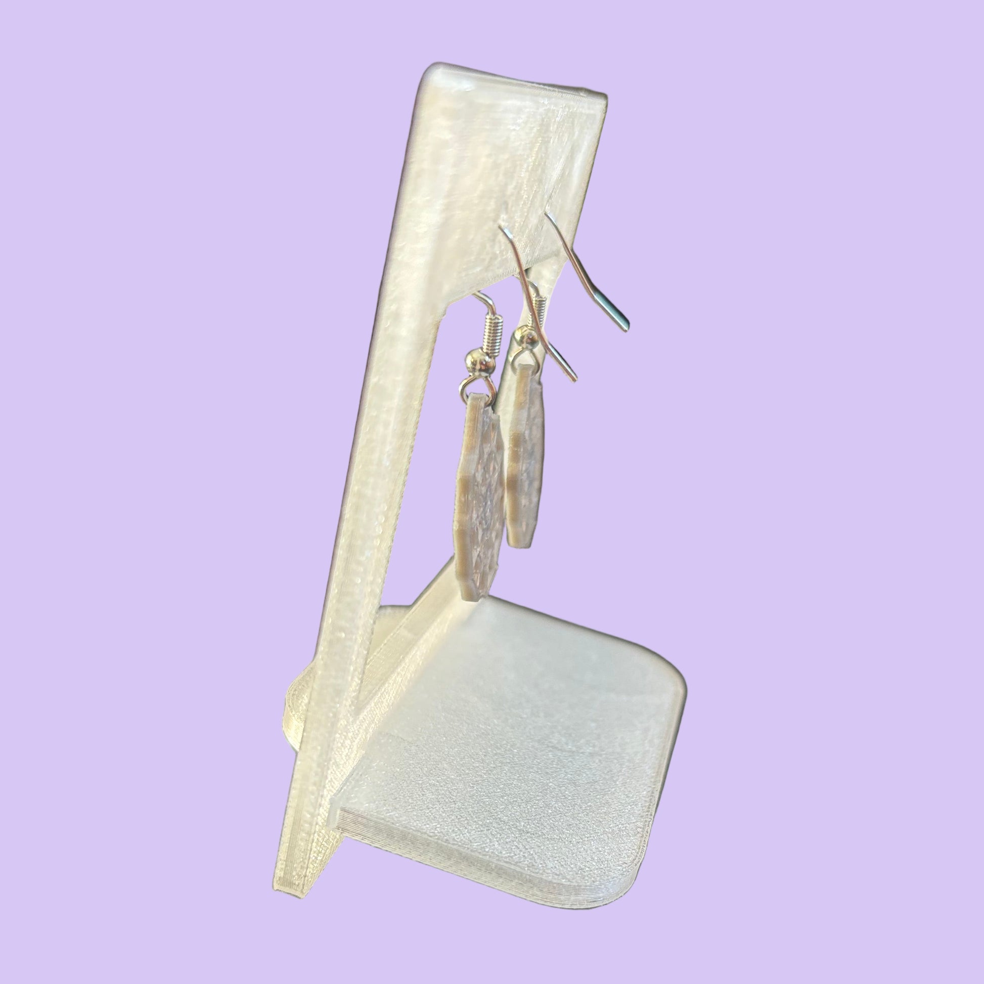 Spiderweb Full Hook Earrings - Silver - Left View