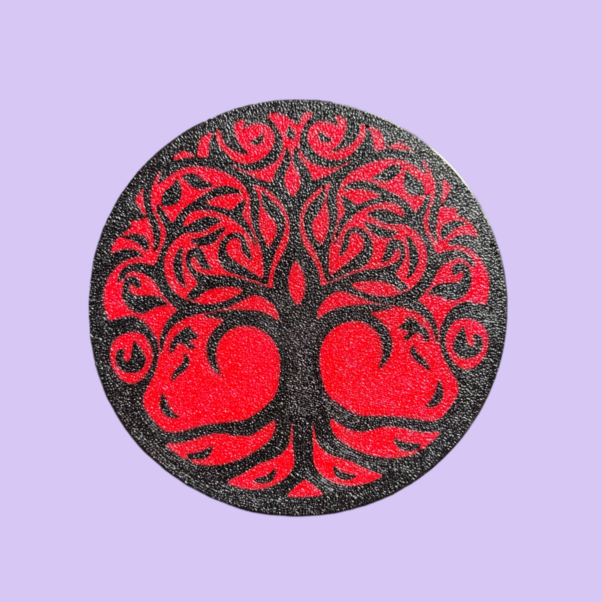 Tree Of Life Coaster - Dark Red - Top View