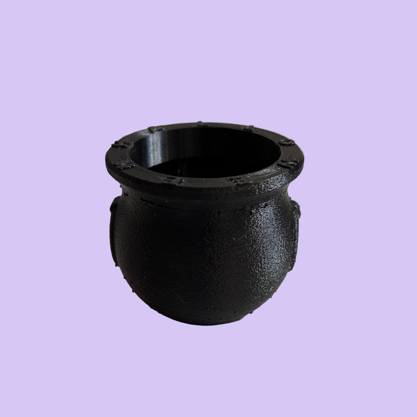 Witch Cauldron Halloween Storage Pot - Front View