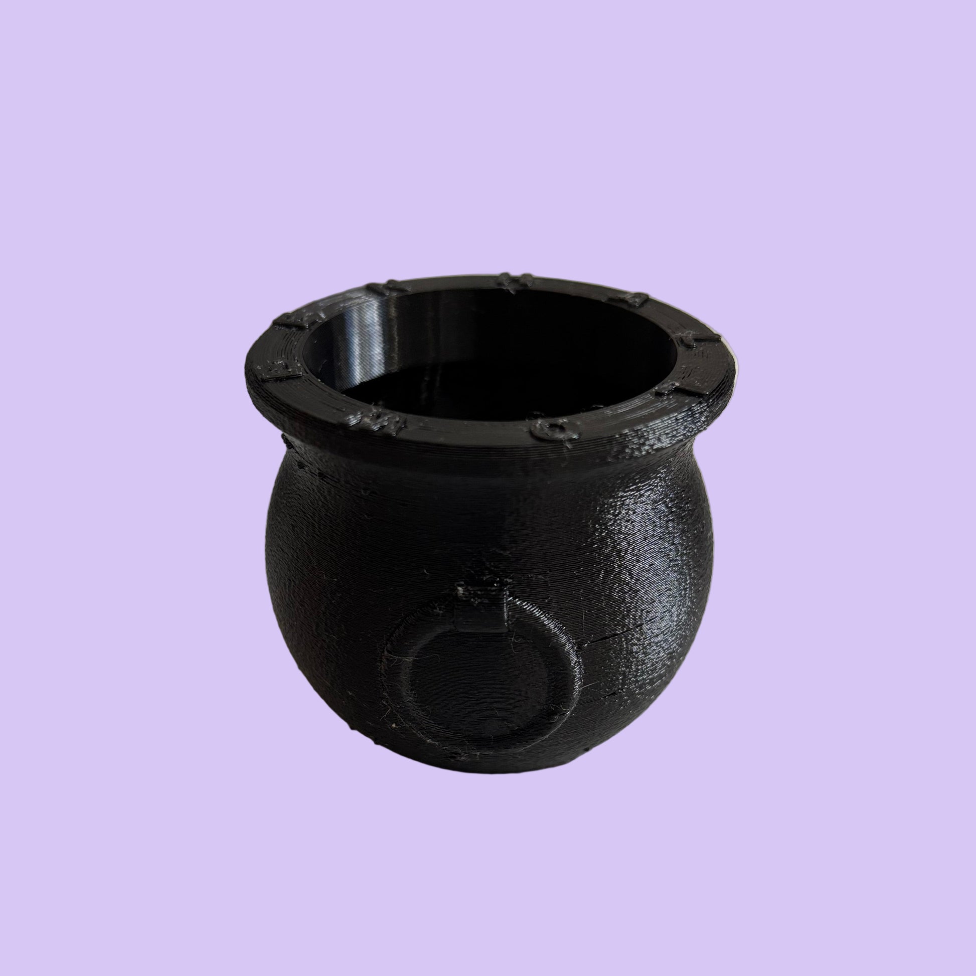 Witch Cauldron Halloween Storage Pot - Left Side