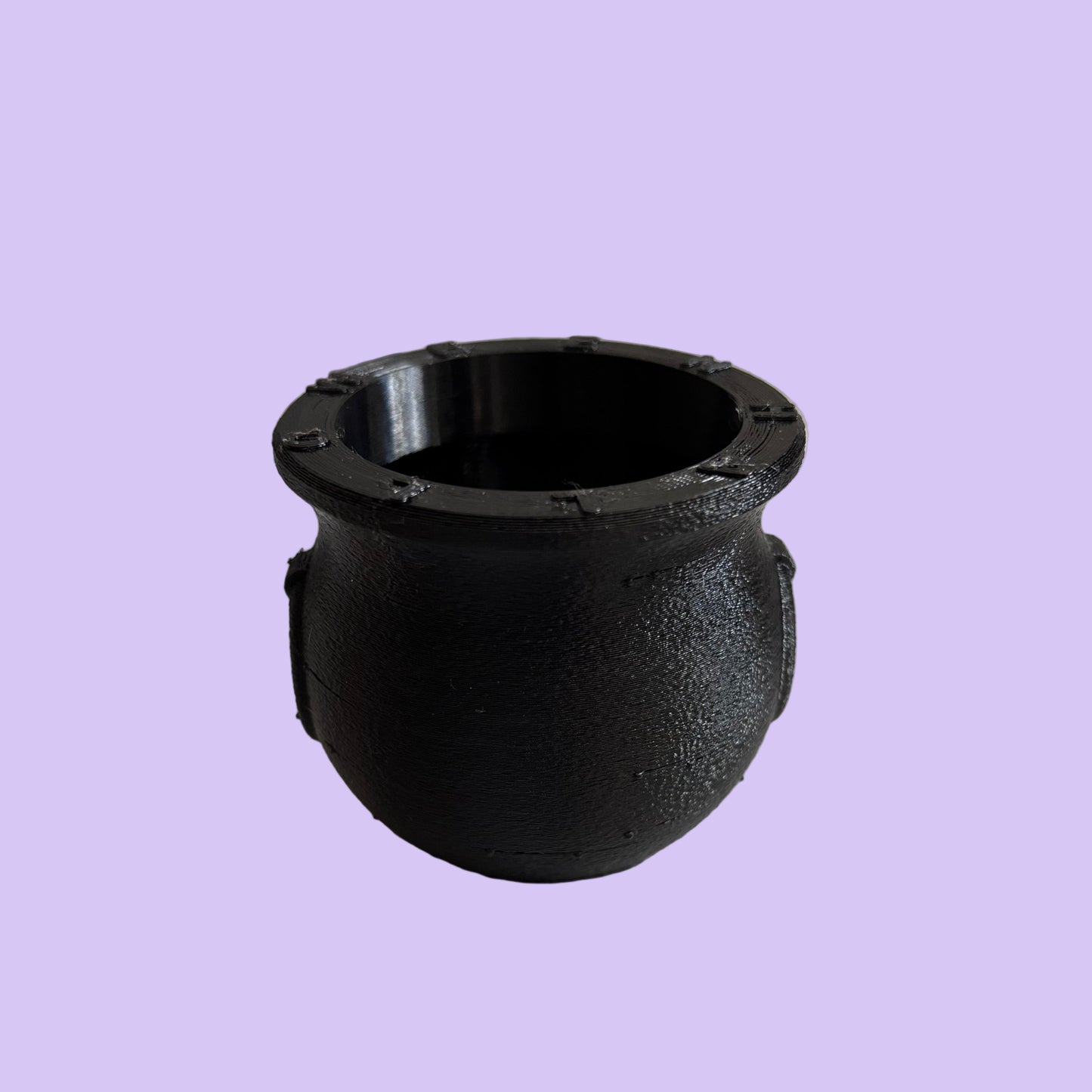 Witch Cauldron Halloween Storage Pot - Rear View