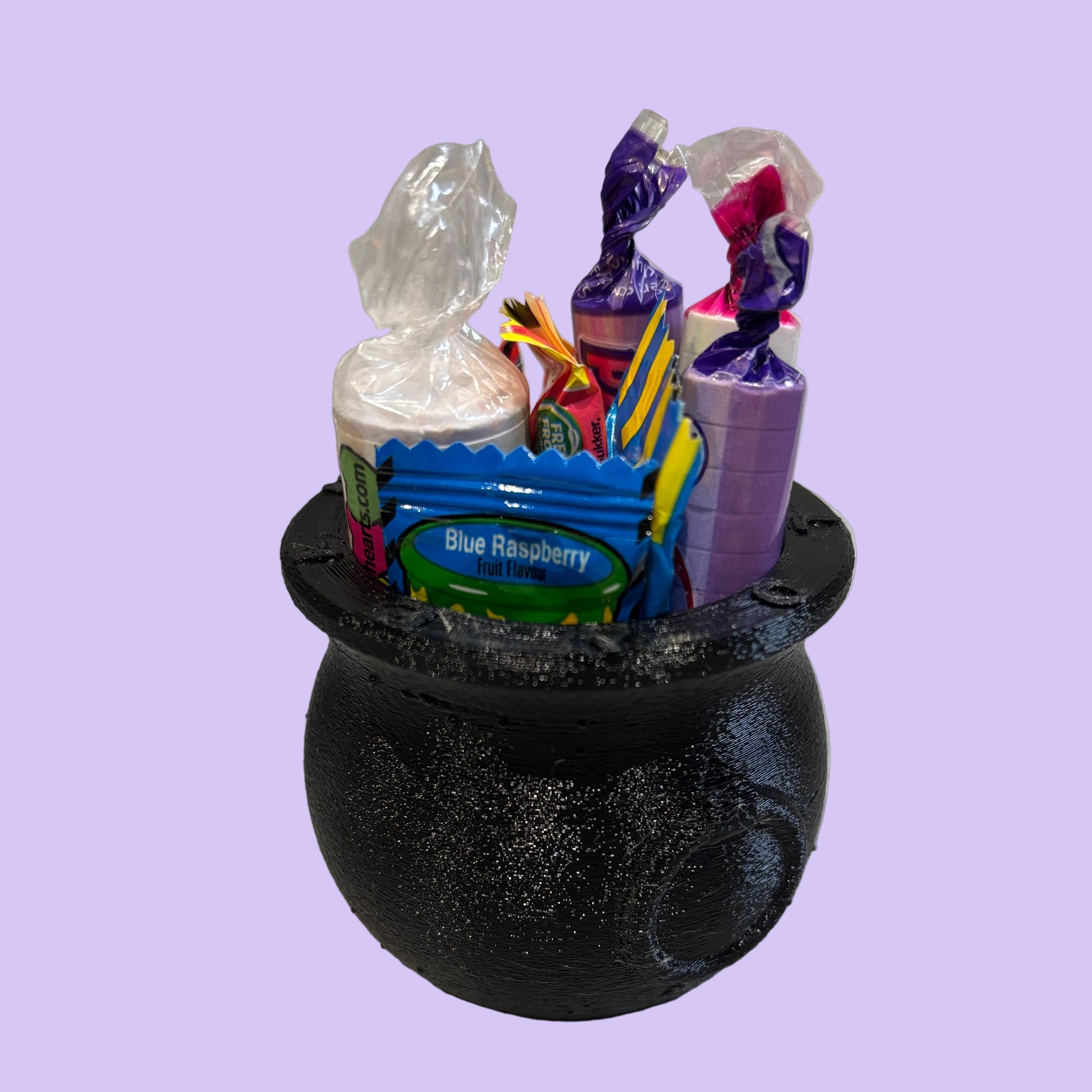 Witch Cauldron Halloween Storage Pot - Sweet Display View Side