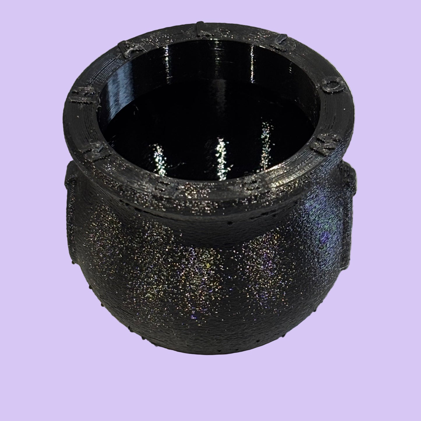 Witch Cauldron Halloween Storage Pot - Top Front View