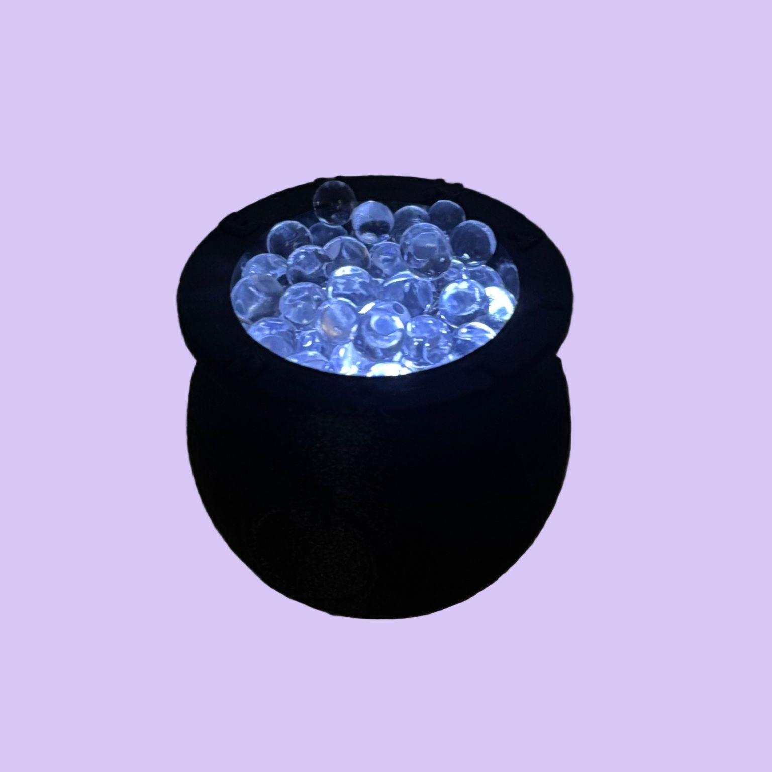 Witch Cauldron Halloween Storage Pot - White Glow Orbeez