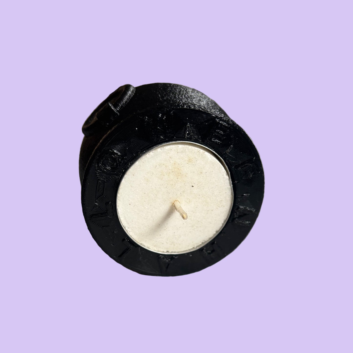 Witch Cauldron Halloween Tealight Holder - Top View Side