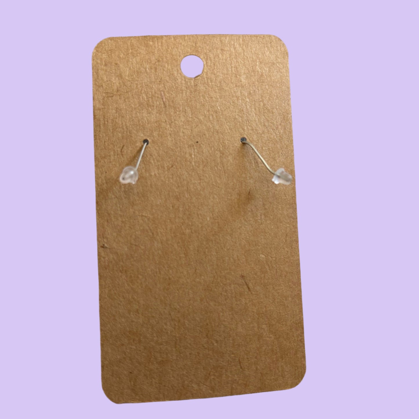 Witches Hat 3D Hook Earrings - Green - Rear View Mounted