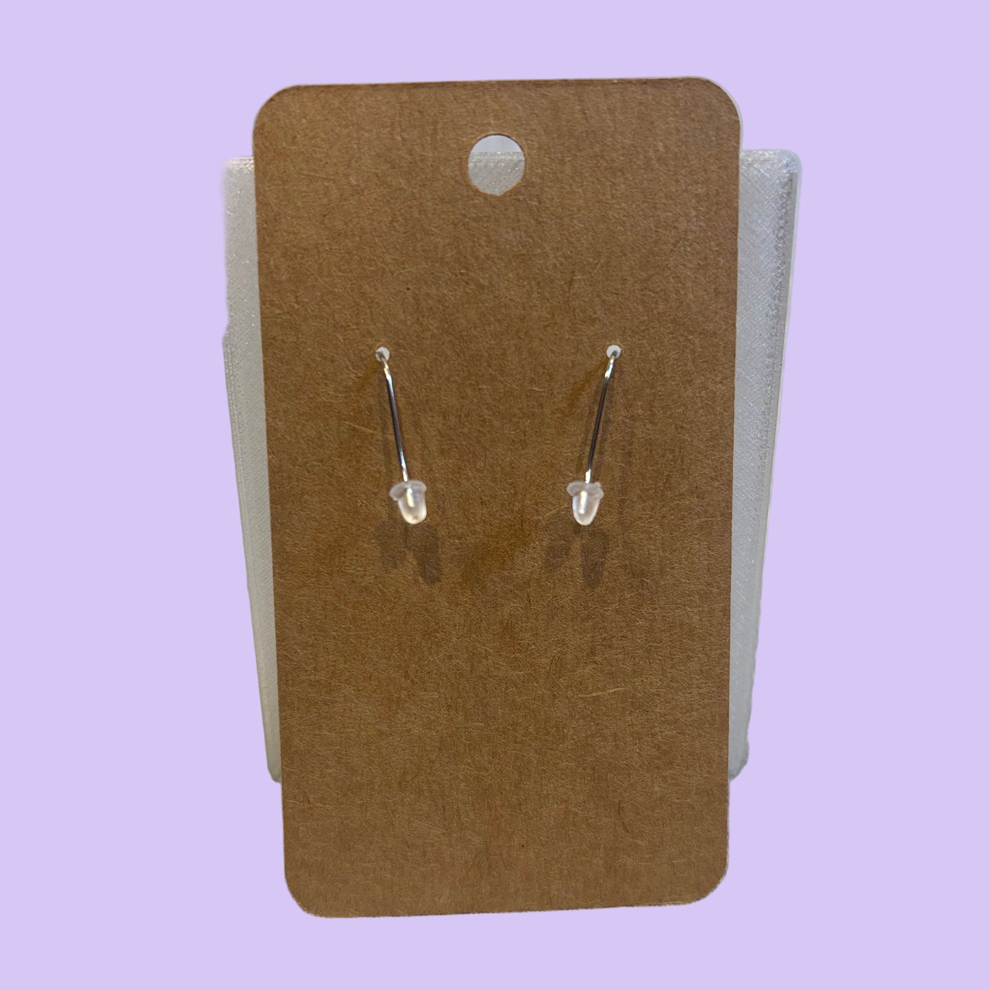Witches Hat & Broom Ghost Hook Earrings - Rear View Card