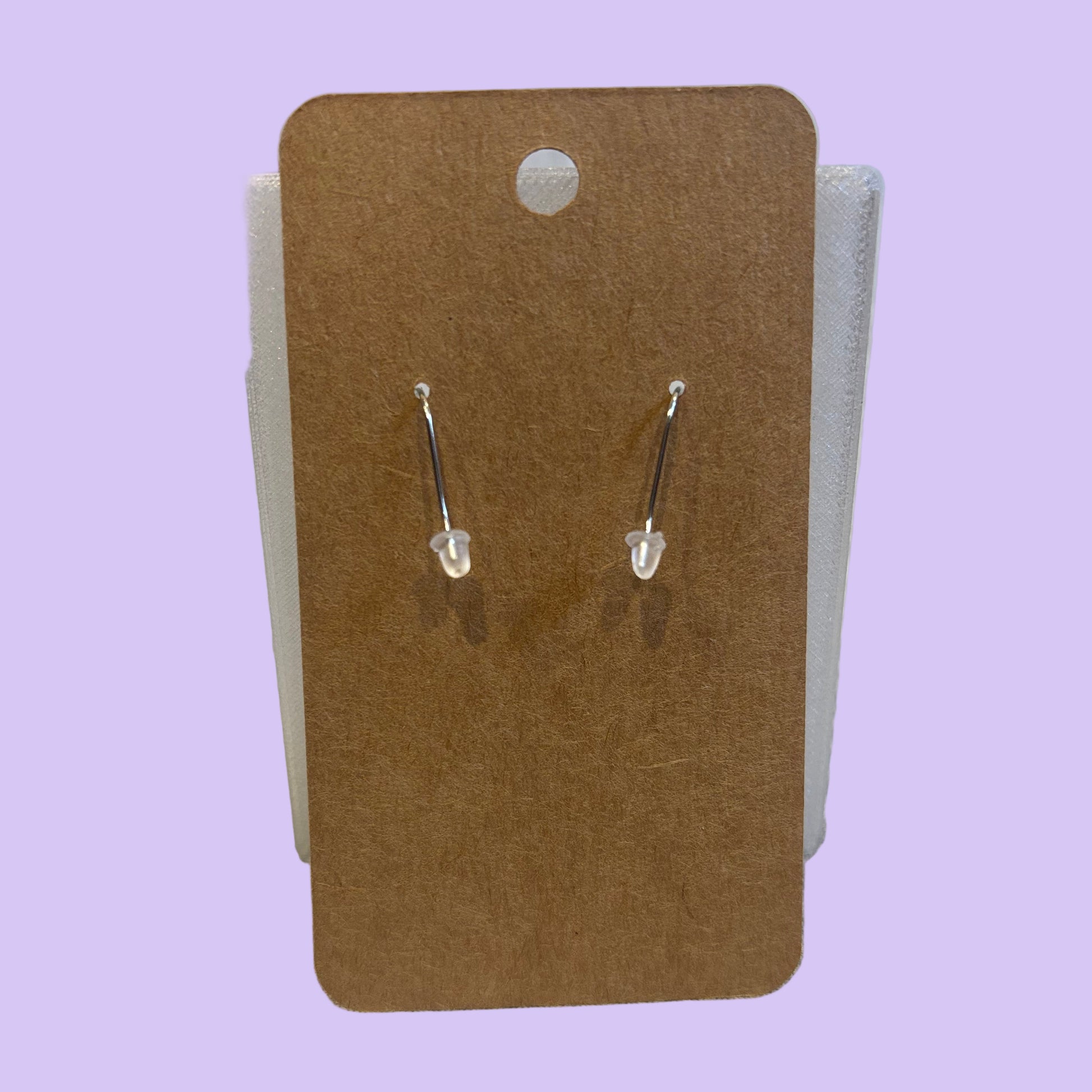Witches Hat & Broom Ghost Hook Earrings - Rear View Card